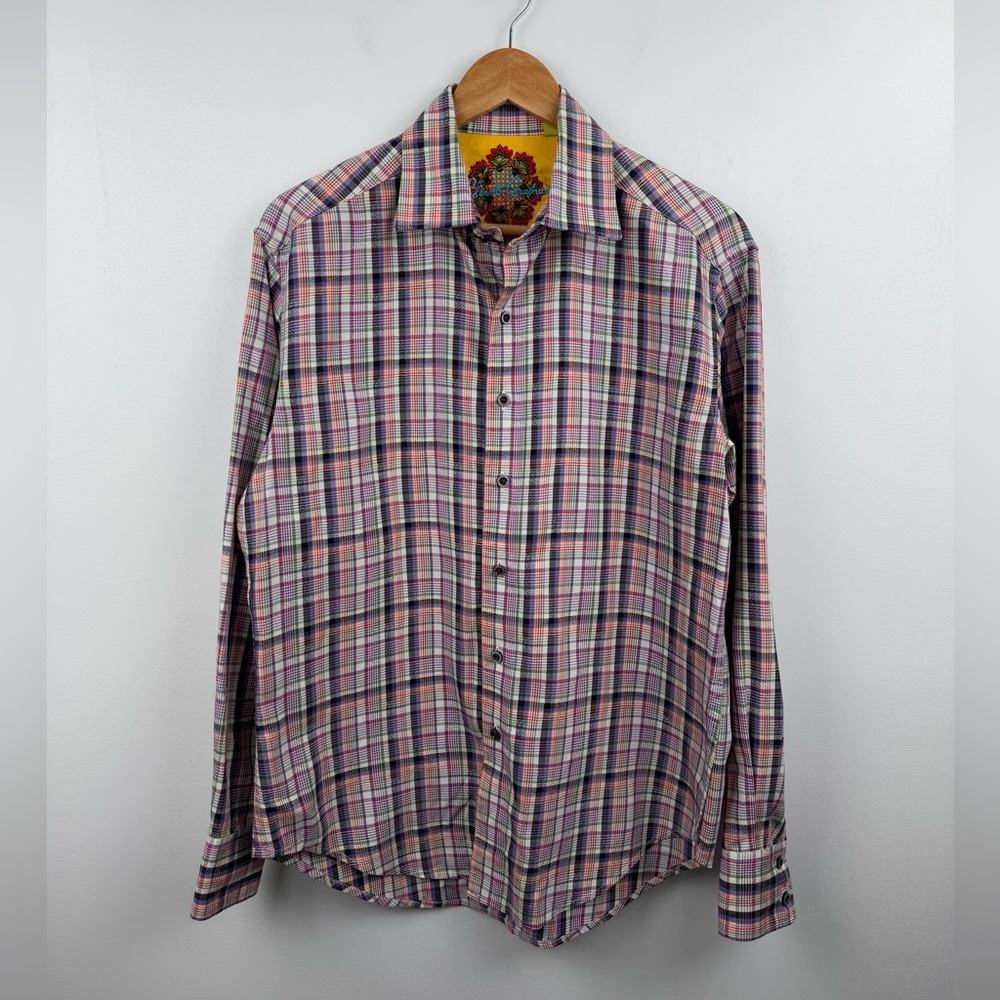 Robert Graham‎ Men Multicolor Plaid Button Down Shirt Size Medium